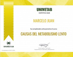 Certificado Metabolismo Lento